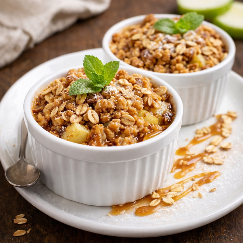 Crumble pommes-avoine