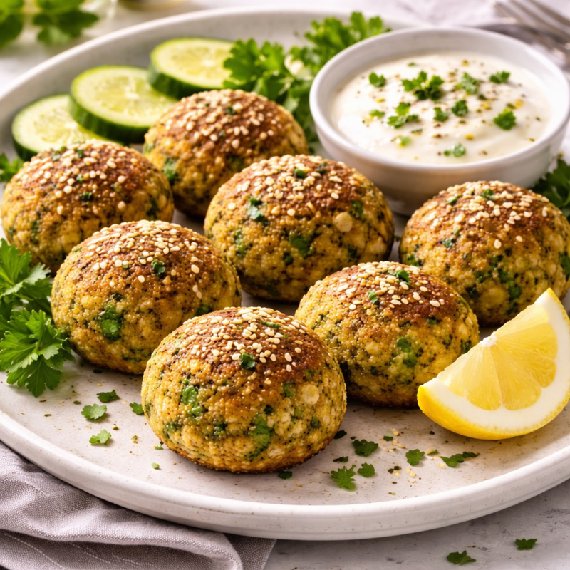 Falafel croustillants au four