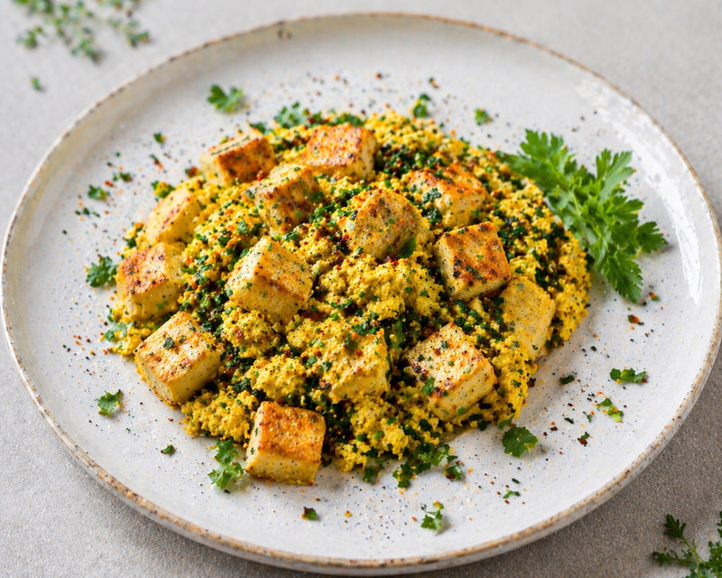 Scramble de tofu aux herbes