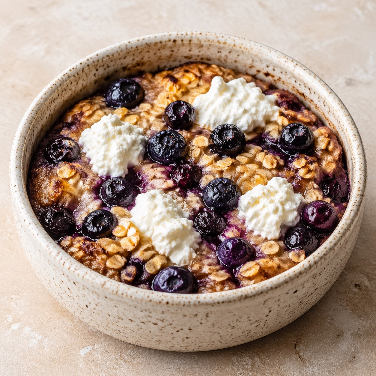 Baked oats myrtilles-ricotta