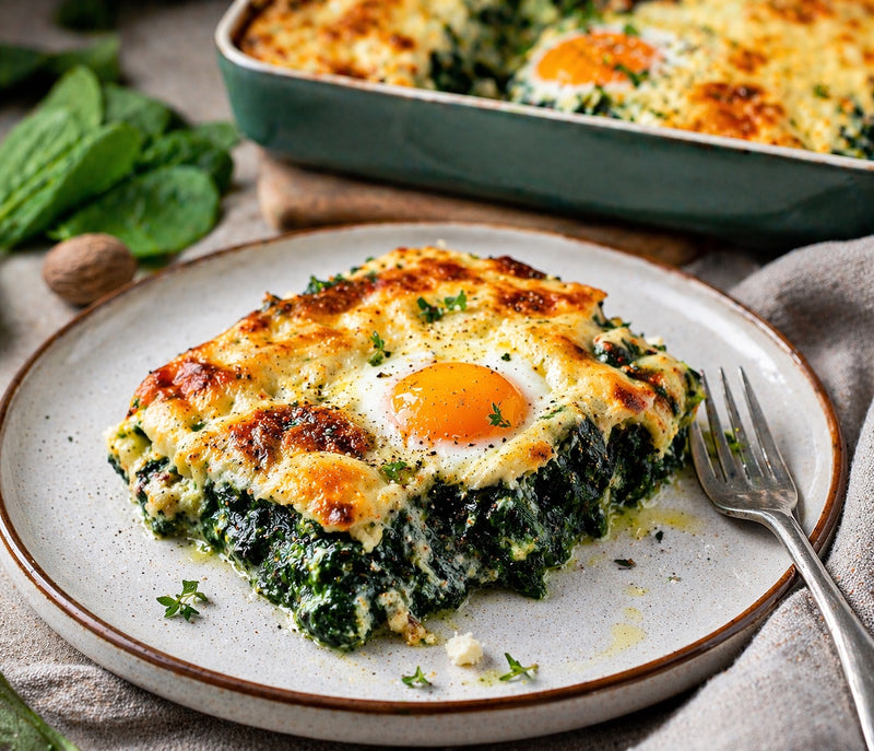 Gratin d'épinards aux œufs