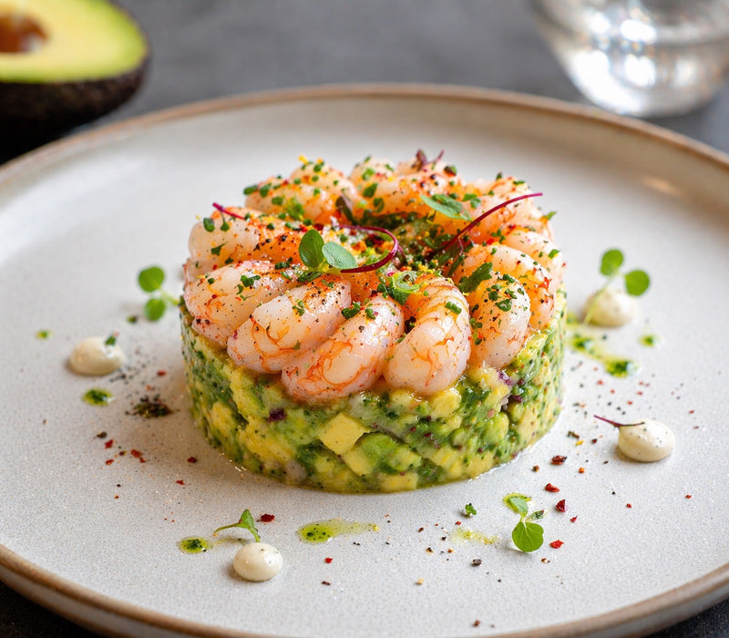 Tartare d'avocat aux crevettes