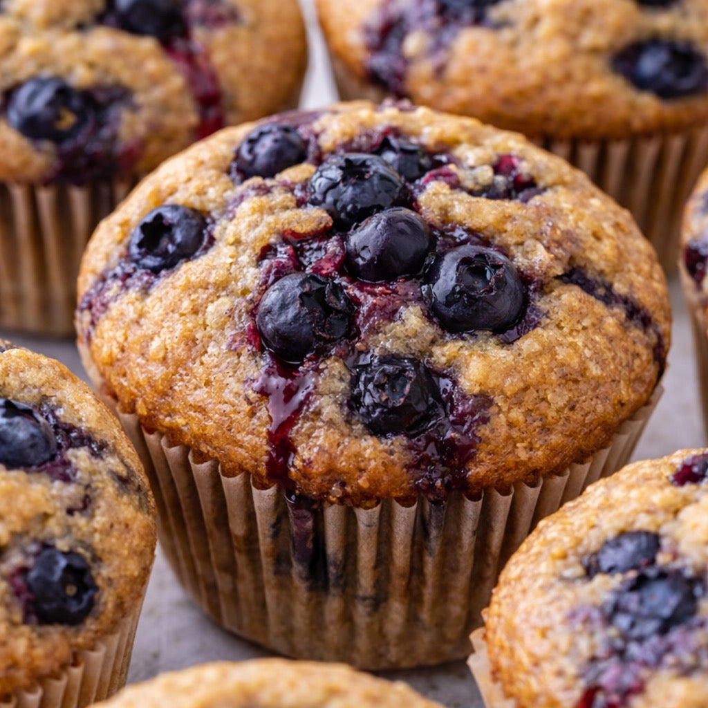Muffins complets myrtilles sans sucre ajouté
