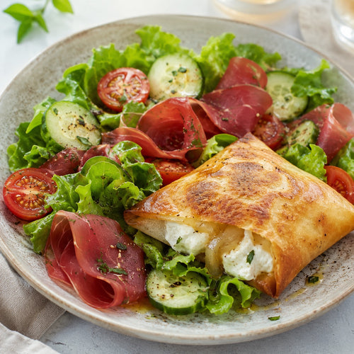 Salade croquante aux bricks de chèvre frais