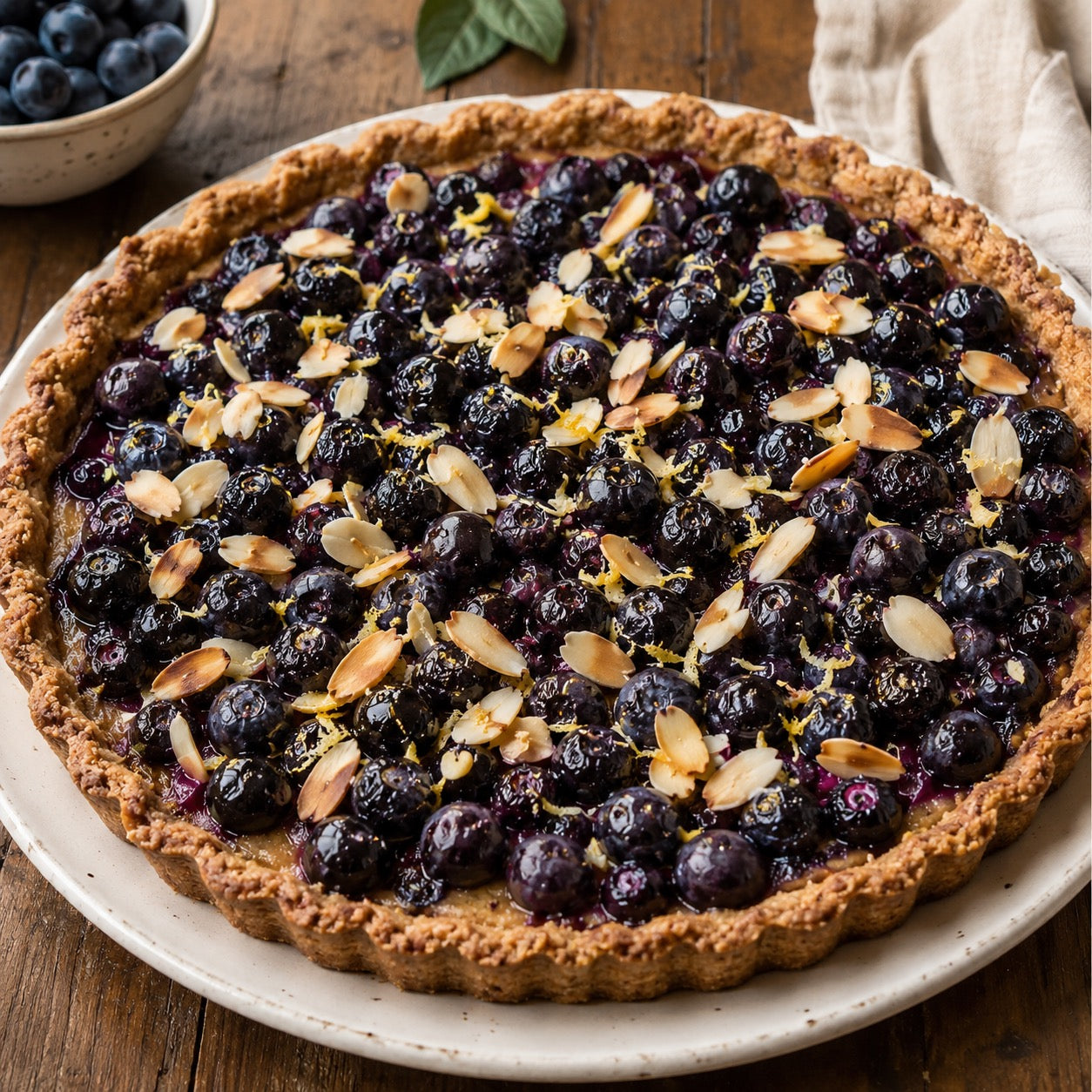 Tarte myrtille-amande 