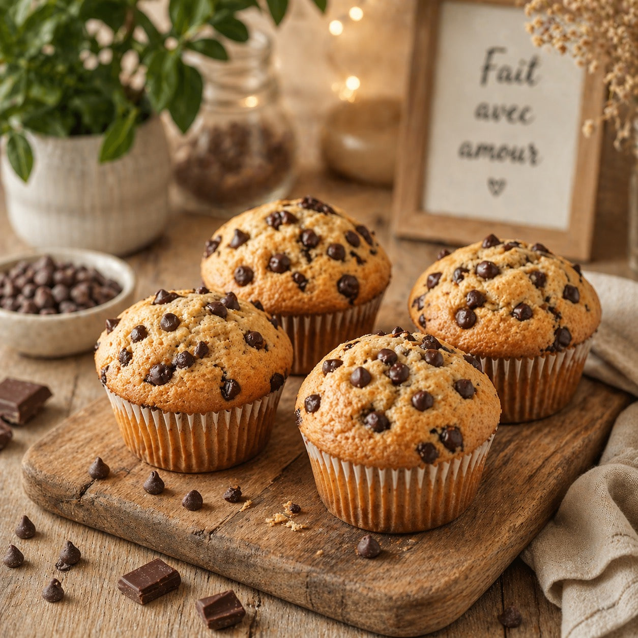 Muffins pépites chocolat