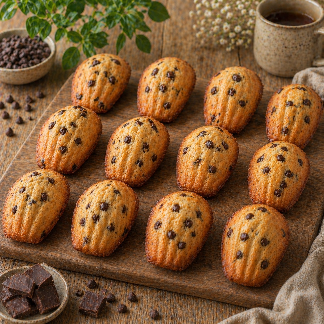 Madeleines pépites chocolat 
