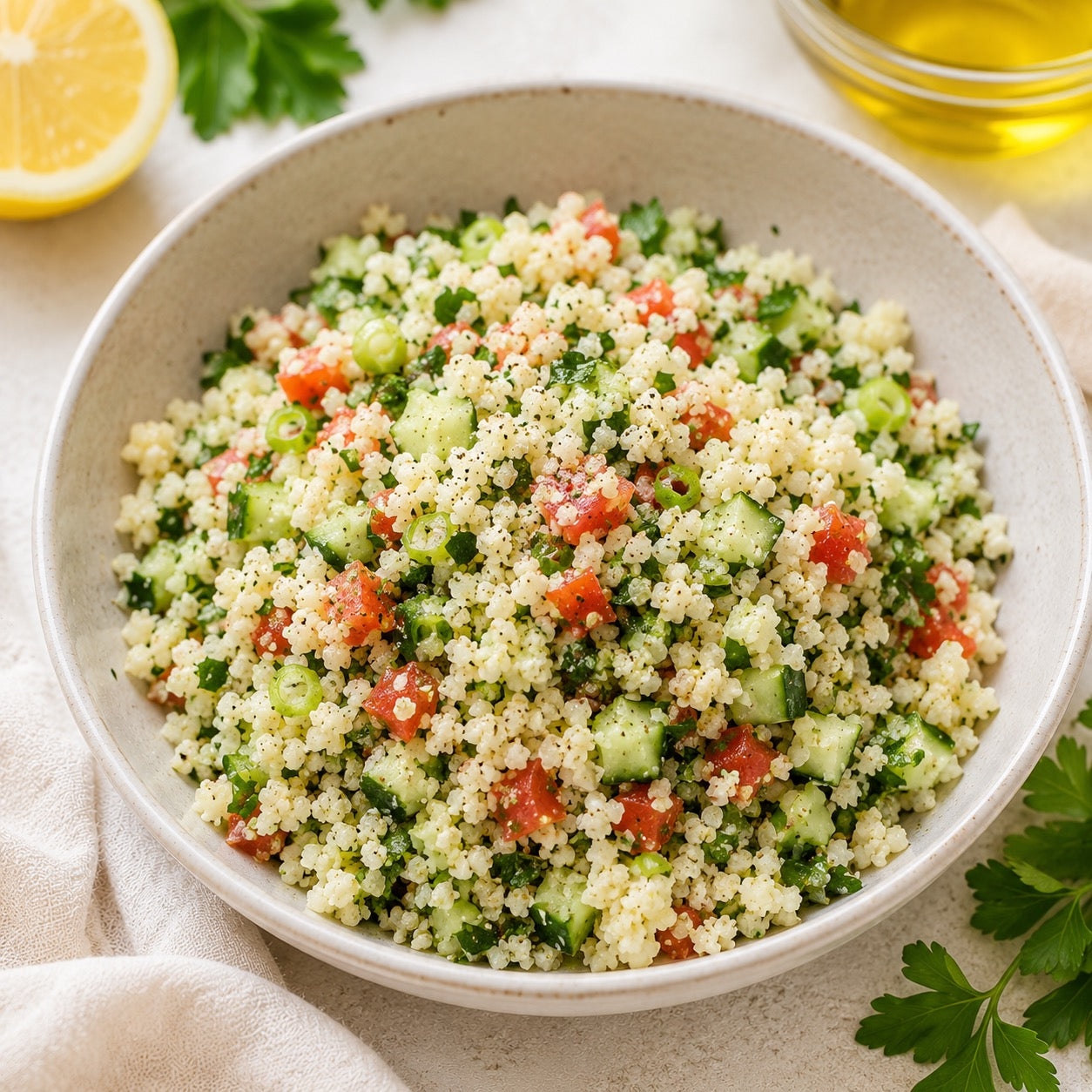 Taboulé de chou-fleur aux herbes