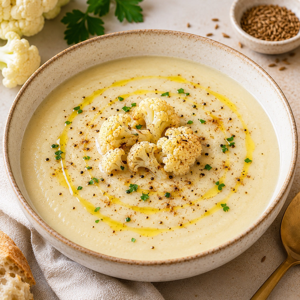 Velouté de chou-fleur au cumin