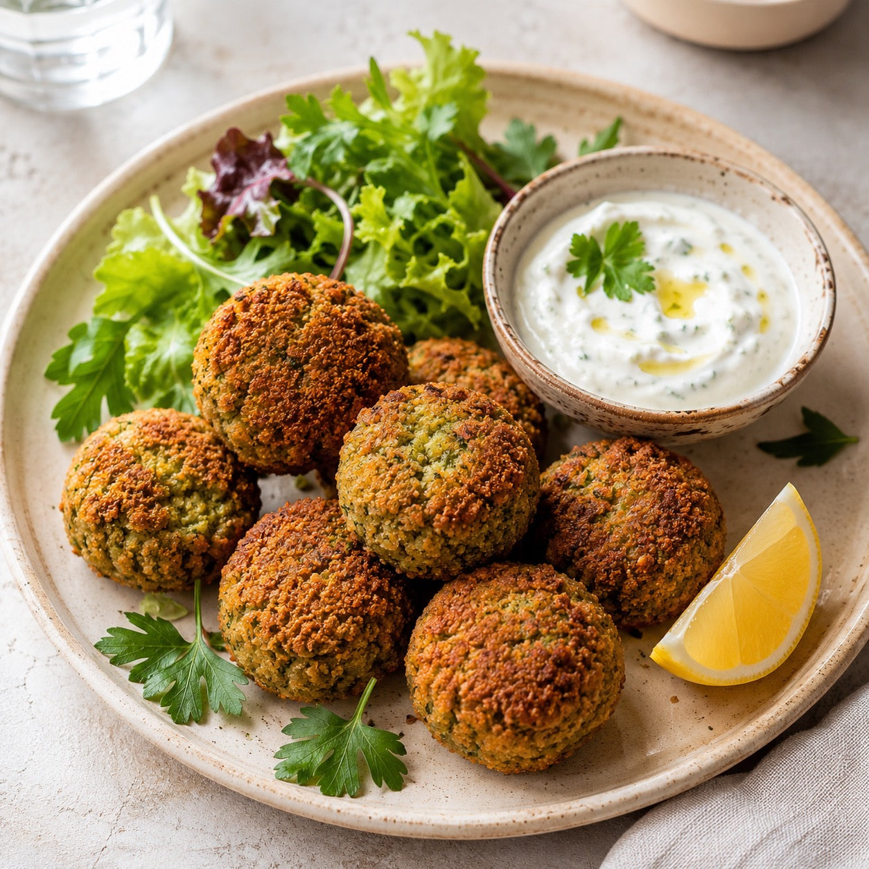 Falafels au four et sauce yaourt