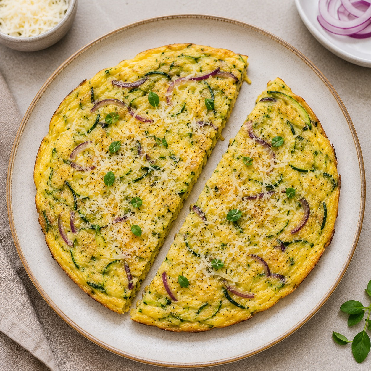 Frittata courgette-parmesan