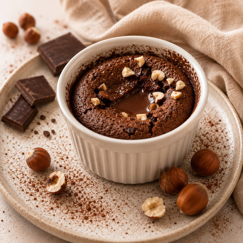 Fondant chocolat et noisette sans farine