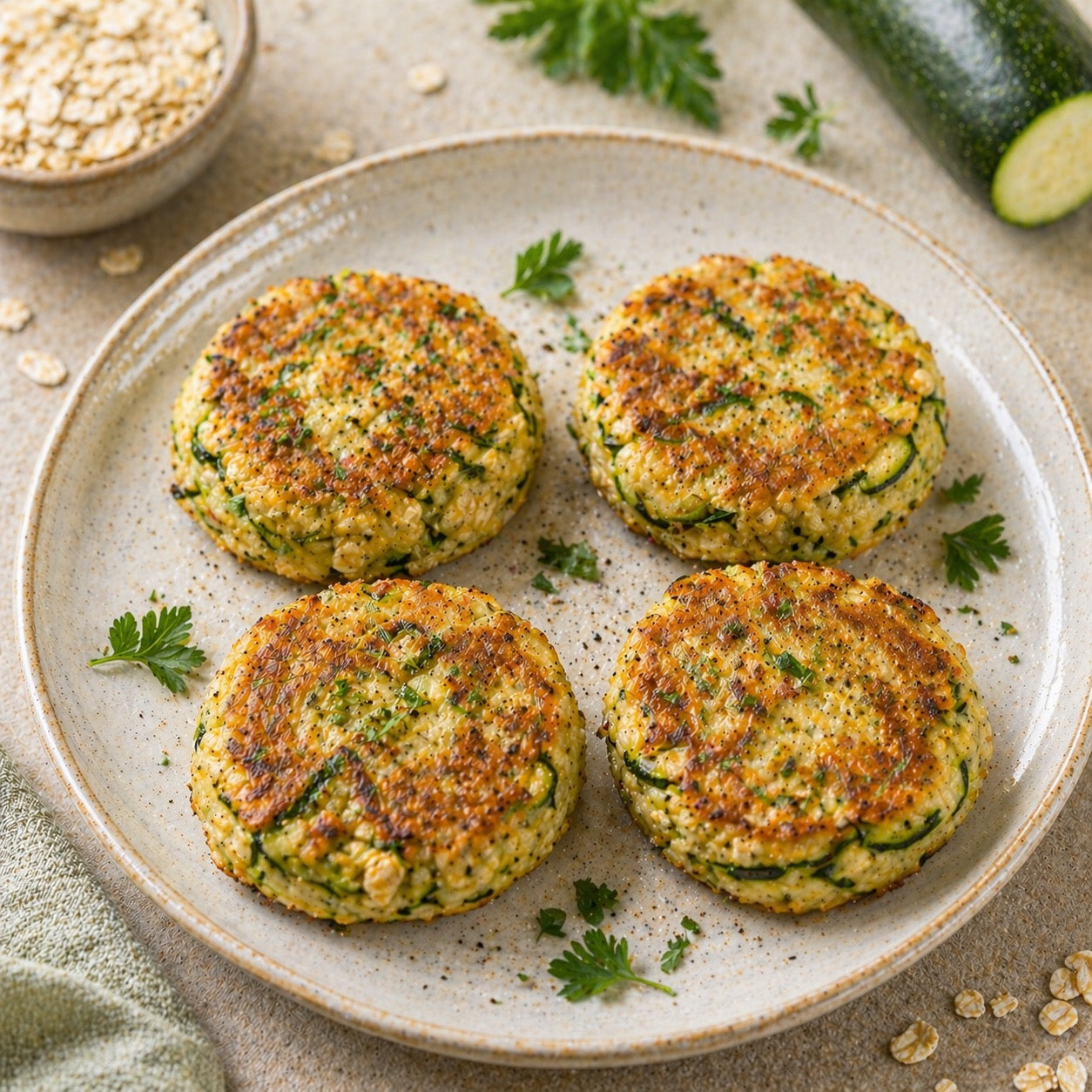 Galettes de courgette à l’avoine