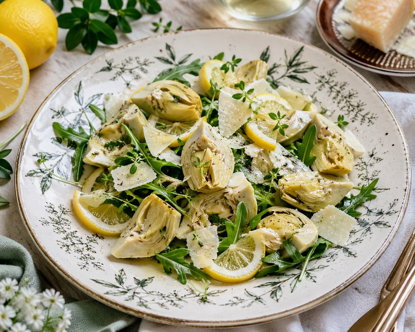 Salade d’artichaut, citron et parmesan