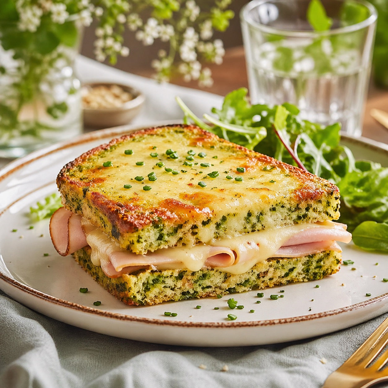 Croque-monsieur healthy au pain de brocolis