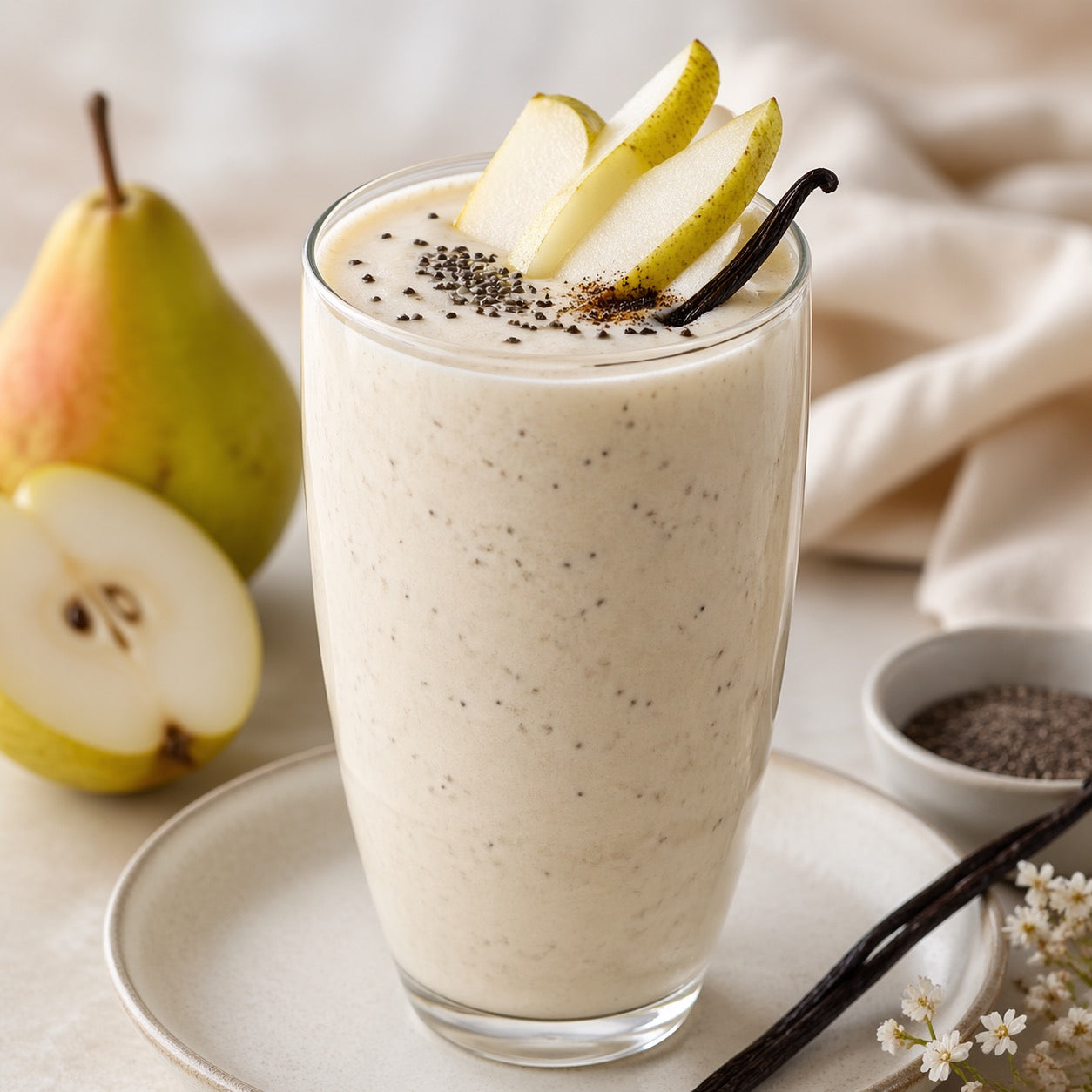 Smoothie poire-vanille au skyr