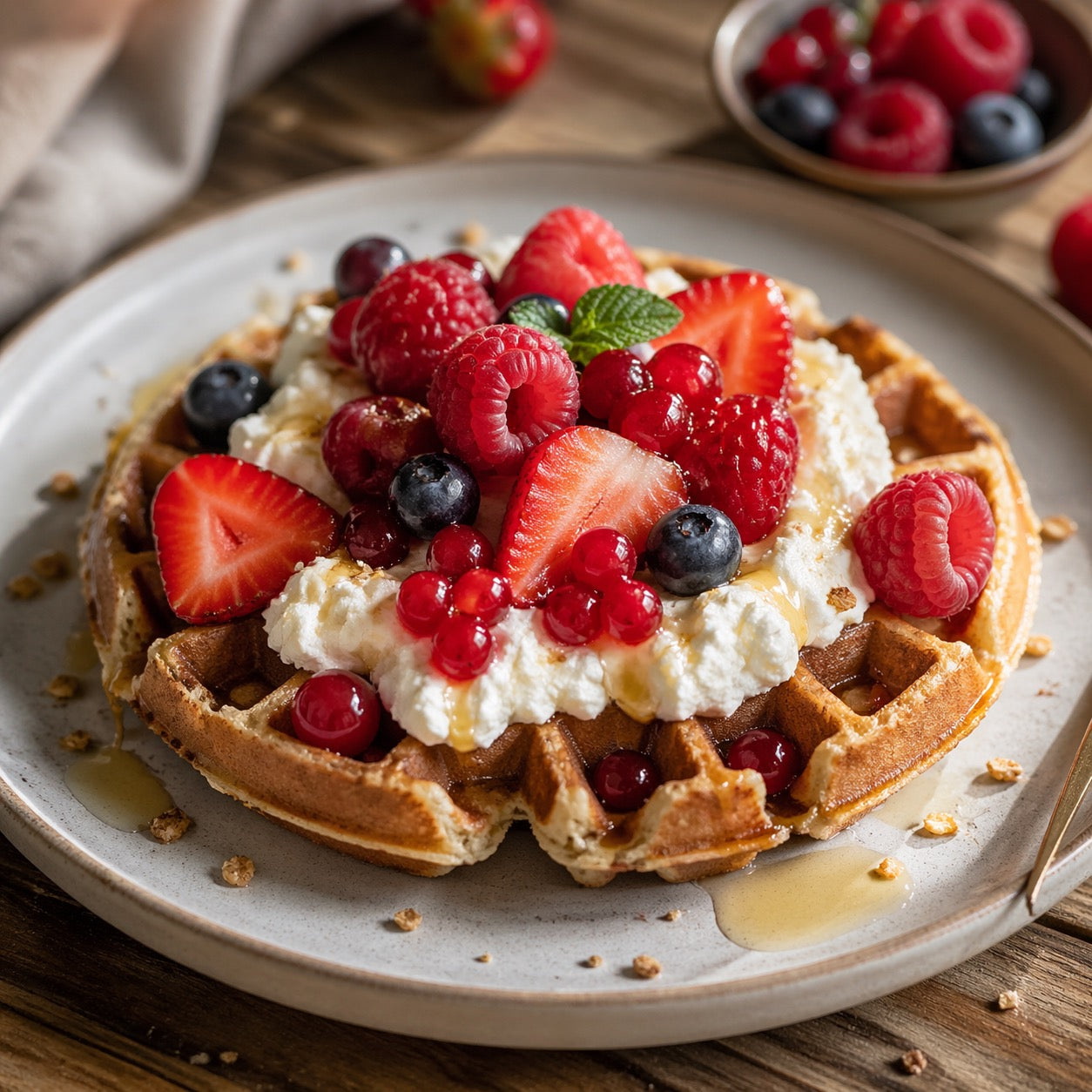 Gaufre sarrasin-ricotta