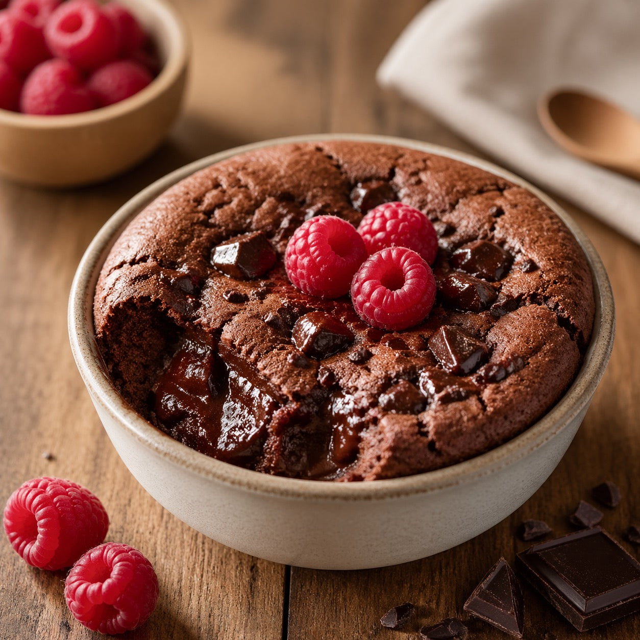 Cookie bowl cacao, chocolat noir et framboises