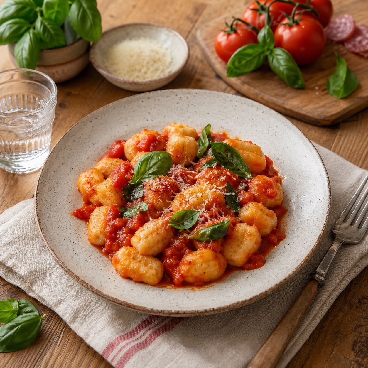 Gnocchis de chou-fleur tomate basilic