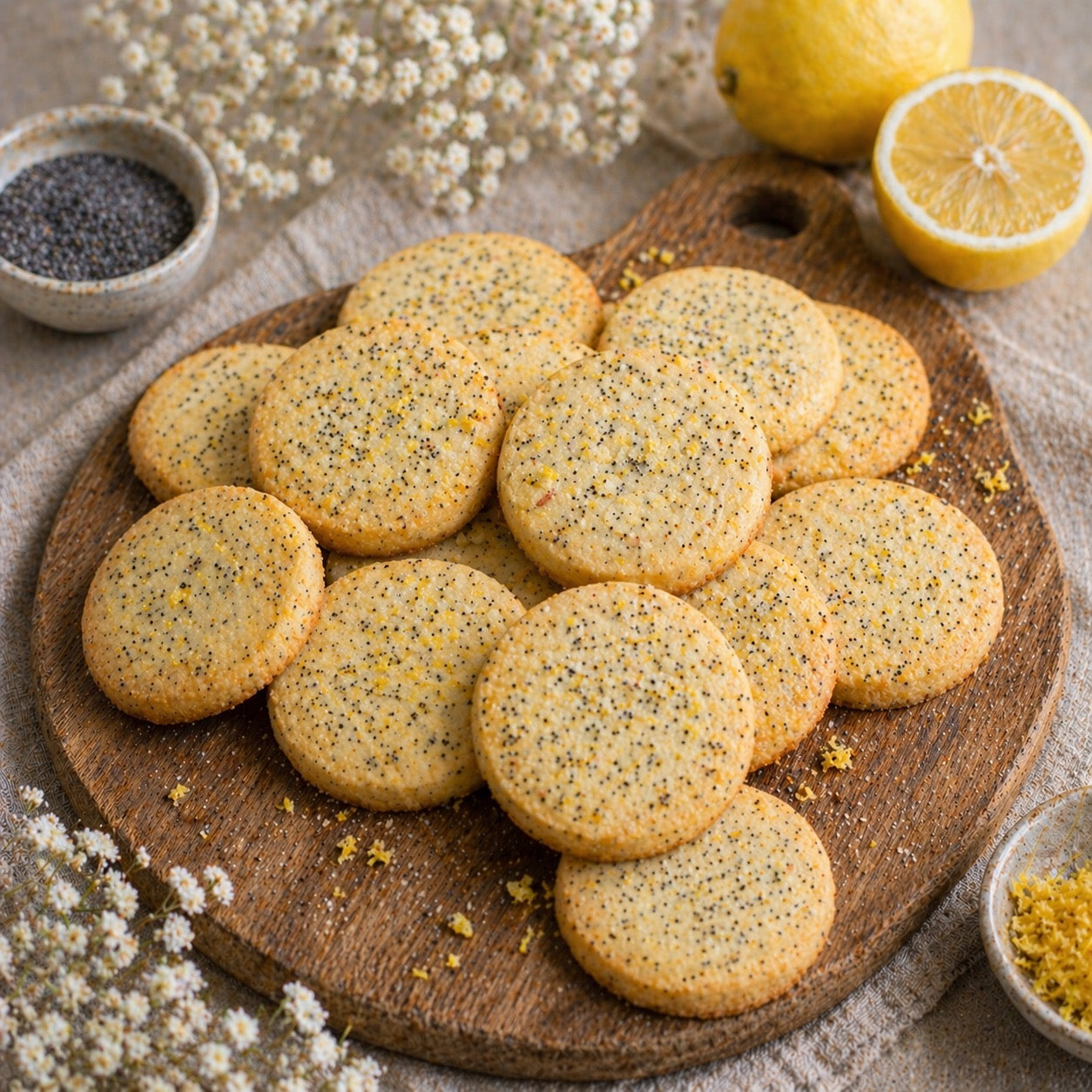 Cookies citron-pavot façon sablés
