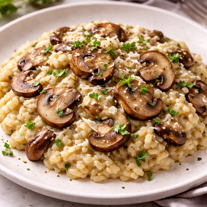 Risotto champignons crémeux