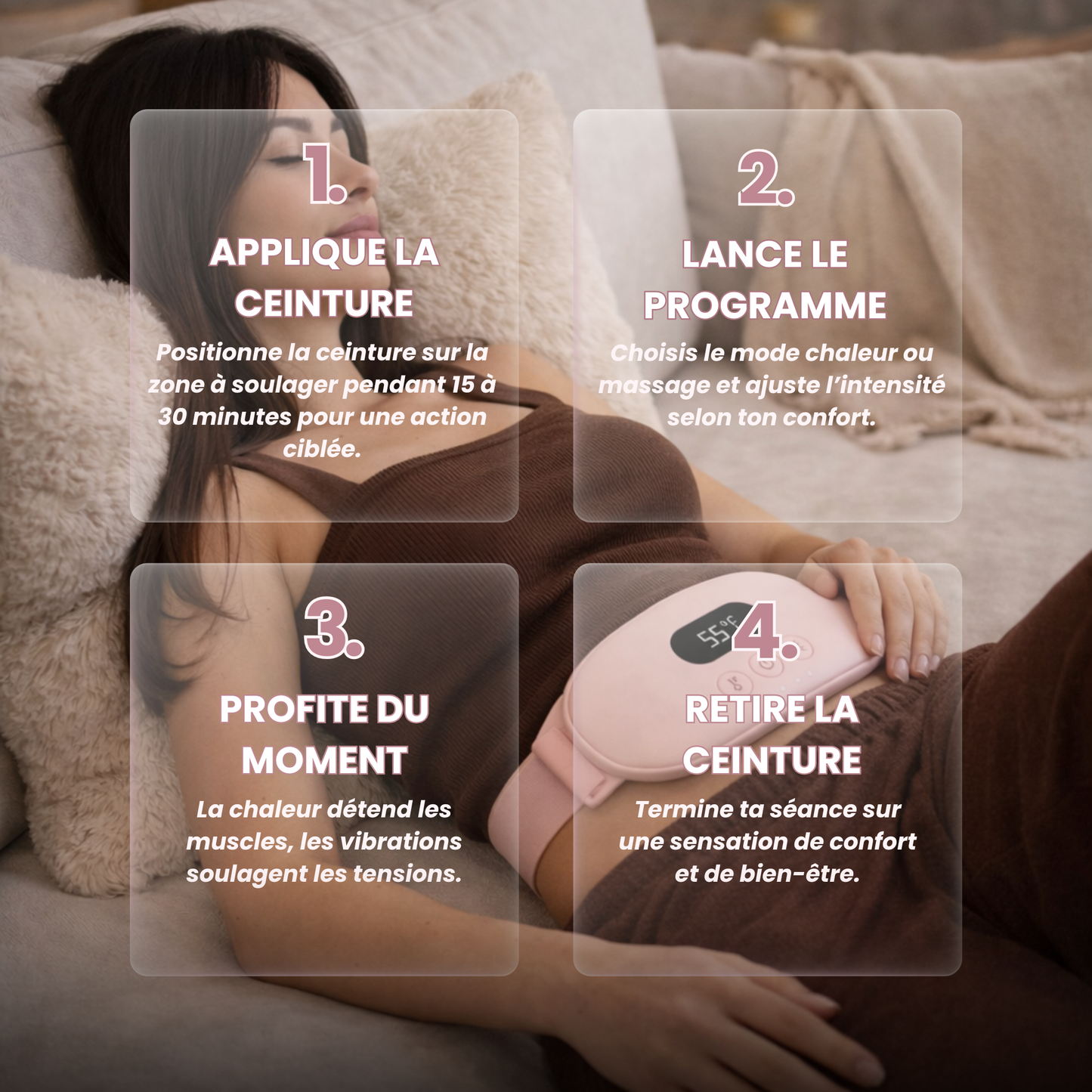 Ceinture chauffante menstruelle