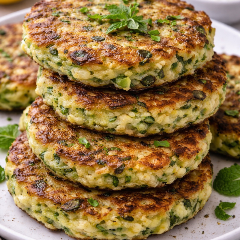 Galettes courgettes-menthe