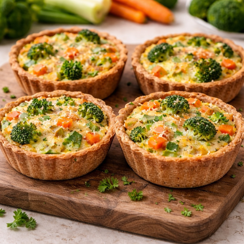 Mini quiches légumes variés