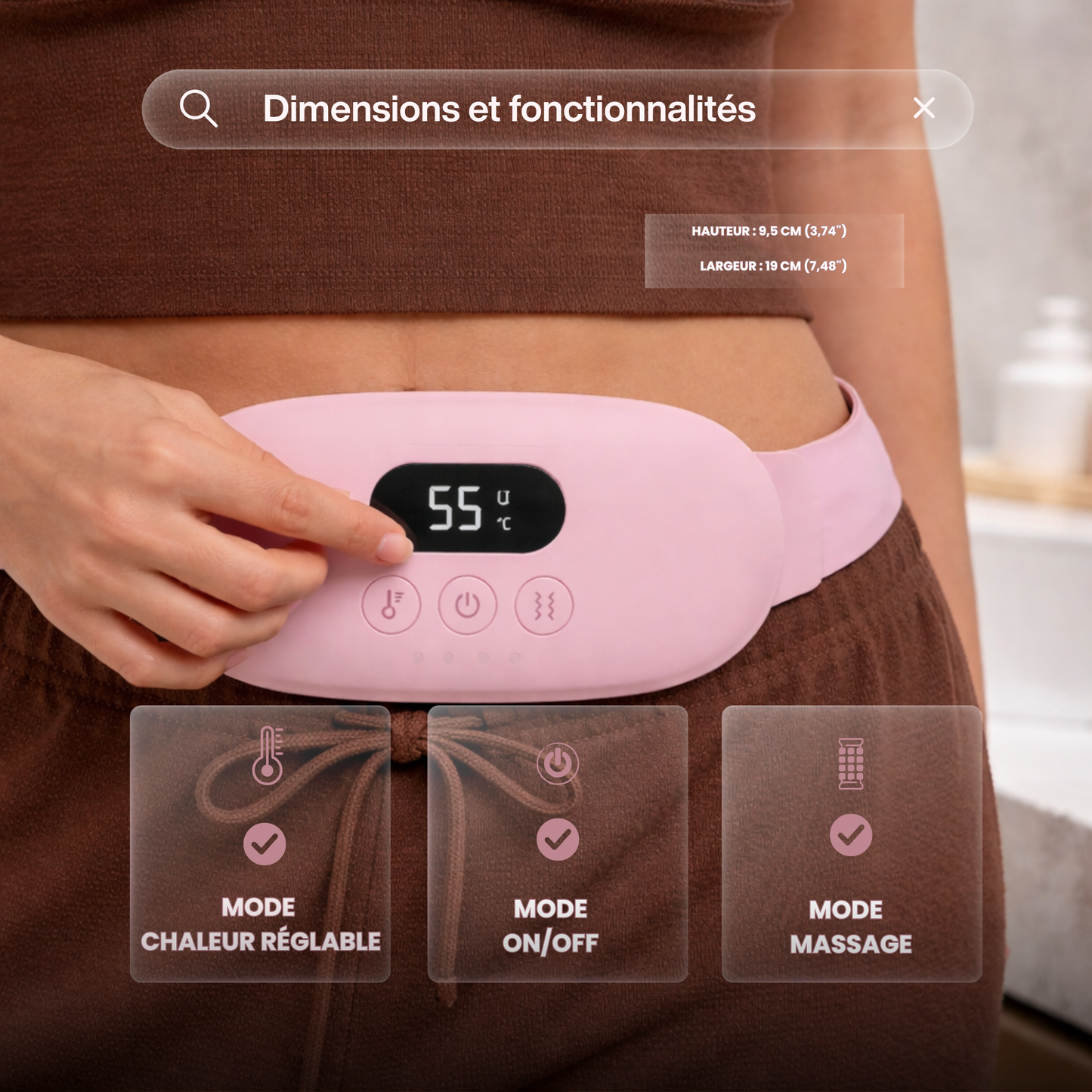 Ceinture chauffante menstruelle