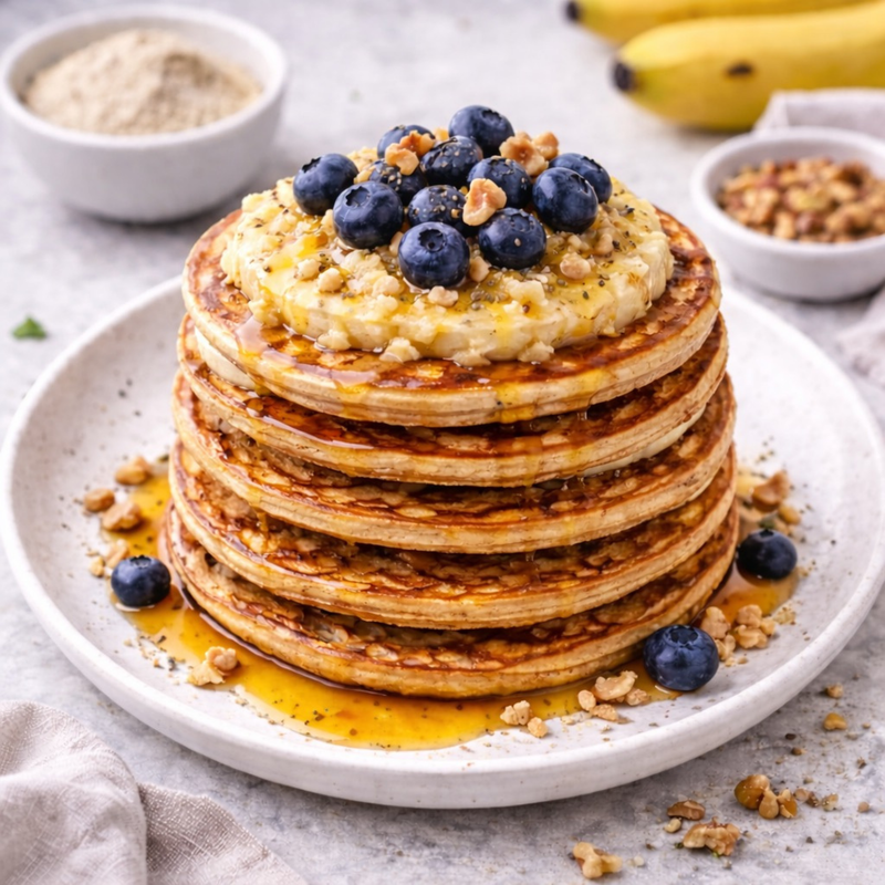 Pancakes banane-protéines